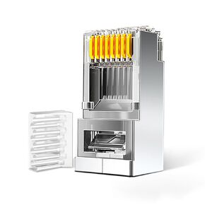 100 حزمة من موصلات RJ45 المحمية، قطعتان تناسب المقابس المعيارية Cat6 لكابل STP الصلب أو المجدول