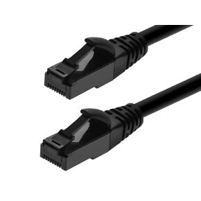 Monoprice Cat6A Flexible TPE Patch Cable - 2 Feet - Black | UTP, 24AWG, 500MHz, Pure Bare Copper, Snagless RJ45, Ethernet Cable - Flex Series