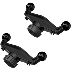 2 Pack 17mm Ball Mount Splitter Adapter 1 to 2 Head Joint Extension Connector Base for Dual Socket Stand Arm Bracket Clamp Clip Car Mobile Phone Holder Car Dashboard Phone Tablet Cam