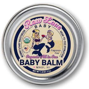Raw Love Everyday Organic Baby Balm for Mom & Baby | Multipurpose Moisturizer with Cocoa Butter, Joboba Oil, Coconut Oil for Dry Skin, Diaper Rash, Nursing Nipples, Eczema | Fragrance Free | 1.5 Oz in Saudi Arabia