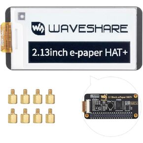 Waveshare 2.13inch E-paper,for Raspberry Pi 5/4B/3B+/3B/ and Raspberry Pi Zero Series Boards,Pwnagotchi Screen/E-ink Screen for Pwnagotchi Kit,SPI Interface, HAT+ Standard