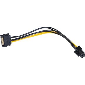 15Pin SATA to 6 Pin PCI-Express Video Card Power Adapter Cable, Cable Length 20cm/8inch