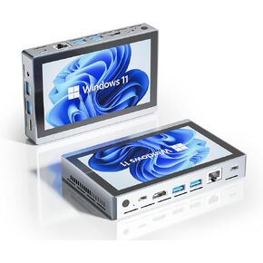Mini PC,Mini Computer with Screen and Cooling Fan,Celeron N5095 16GB RAM+256GB eMMC Mini desktop Computer,Micro PC,Mini Computer with WiFi6 BT5.2 Gigabit Ethernet