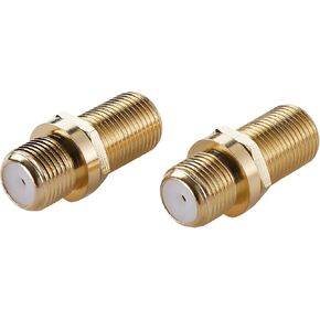 Rocketfish Coaxial Cable Couplers - Gold Coaxial Cable Connectors - Flexible Cable Couplers for High-Speed Use & Quality Signal Transfer Support - Corrosion Resistant Coaxial Couplers (Pack of 2) in Kuwait