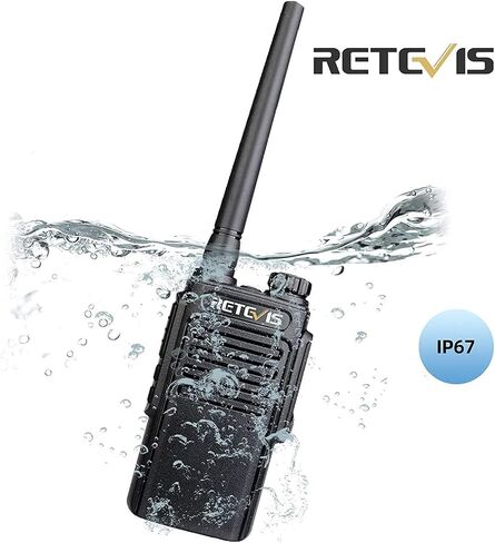 Retevis RT47 Waterproof 2 Way Radio,IP67 Rating,Walkie Talkies for Adults Long Range,Rugged,Rechargeable Two Way Radio for Business Commercial School ​Manufacture (Green, 6 Pack) in Saudi Arabia