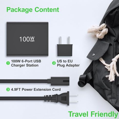 USB C Fast Charger 100W, Agtray GaN 6-Port Charging Station with 4 USB-C + 2 USB-A Multiport Desktop Travel Wall Charger Block Compatible iPhone 14 13 12, iPad, Galaxy S23 Note20 (with EU Plug, White) in Saudi Arabia