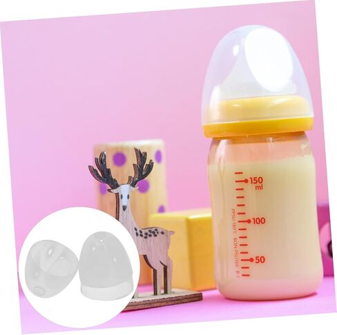 3 Pcs Baby Bottle Accessories Milk Replacement Baby Bottle Caps Transparent Baby Bottle Caps Clear Baby Bottle Lids Feeding Bottle Plastic Dust Cover in Saudi Arabia