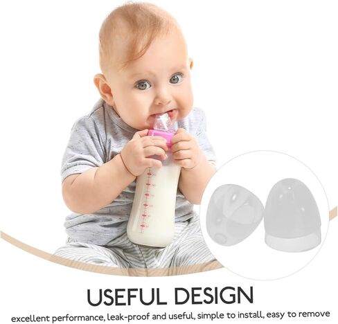 3 Pcs Baby Bottle Accessories Milk Replacement Baby Bottle Caps Transparent Baby Bottle Caps Clear Baby Bottle Lids Feeding Bottle Plastic Dust Cover in Saudi Arabia