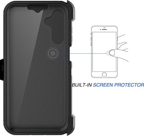 Tekcoo Case for Galaxy A15 5G with [Built-in Screen Protector] Holster Locking Belt Clip [Military Grade 12FT Drop Tested] Full Body Carrying Kickstand Cover for Samsung Galaxy A15 5G - Black in Saudi Arabia