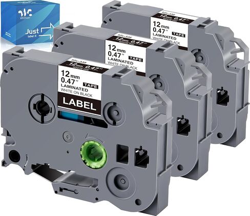 Weemay Compatible 3 Pack TZe-541 Replacement for Brother P-Touch Label Tape 18mm 0.7 Black on Blue 3/4 TZe TZ Tape TZ-541 TZ541 TZe541 for PT-D400AD PT-D610BT PT-D600 PT-D410 Printer, 0.7" x 26.2' in Saudi Arabia