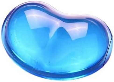 Silicone Mouse Wrist Rest Heart-Shaped Mouse Pad Cool Hand Cushion Relieve Pain Wrist Support for Computer, Laptop (Blue) in Saudi Arabia