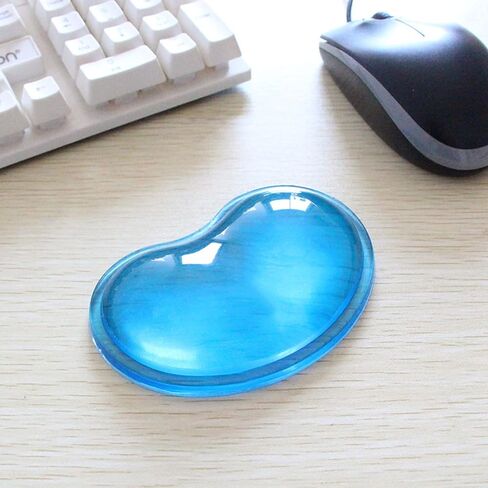 Silicone Mouse Wrist Rest Heart-Shaped Mouse Pad Cool Hand Cushion Relieve Pain Wrist Support for Computer, Laptop (Blue) in Saudi Arabia