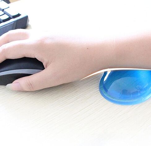 Silicone Mouse Wrist Rest Heart-Shaped Mouse Pad Cool Hand Cushion Relieve Pain Wrist Support for Computer, Laptop (Blue) in Saudi Arabia