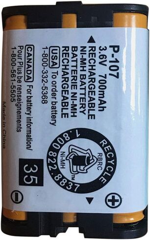 بطاريات GEILIENERGY HHRP107 القابلة لإعادة الشحن متوافقة مع هاتف باناسونيك HHR-P107 HHR-P107A HHRP107A اللاسلكي 3.6 فولت 700 مللي أمبير Ni-MH (عبوتان) in Kuwait
