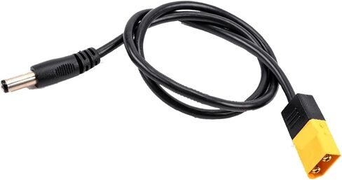 XT60 Adapter Cable XT60 Male Bullet Connector to Male DC 5.5mm x 2.5mm Power Cable for Fatshark Skyzone FPV Monitor Power in Saudi Arabia