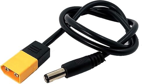 XT60 Adapter Cable XT60 Male Bullet Connector to Male DC 5.5mm x 2.5mm Power Cable for Fatshark Skyzone FPV Monitor Power in Saudi Arabia
