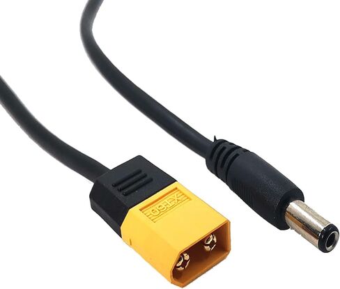 XT60 Adapter Cable XT60 Male Bullet Connector to Male DC 5.5mm x 2.5mm Power Cable for Fatshark Skyzone FPV Monitor Power in Saudi Arabia
