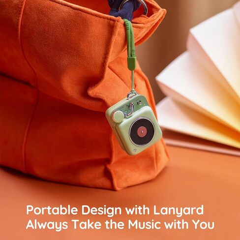 Muzen Mini Bluetooth Speaker, Button Small Cute Portable Metal Retro Wireless Speaker with Loud Volume Great Sound and Portable Lanyard & Gift Bag for Office Classic Vintage Decor in Kuwait