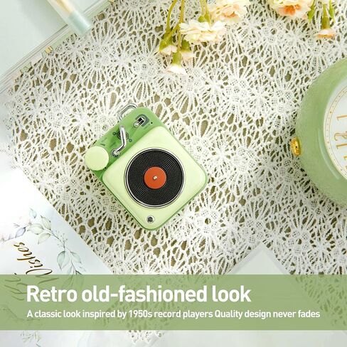 Muzen Mini Bluetooth Speaker, Button Small Cute Portable Metal Retro Wireless Speaker with Loud Volume Great Sound and Portable Lanyard & Gift Bag for Office Classic Vintage Decor in Kuwait
