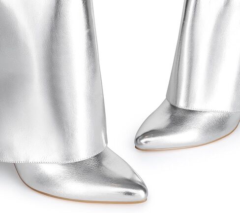 DREAM PAIRS Women's Knee High Boots Fold Over Chunky High Heels Long Boots Zipper Pointed Toe Dress Tall Boots Party Fashion Boots in Saudi Arabia