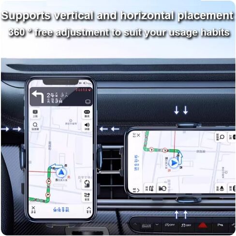 Car Phone Holder for Hyundai Santa Fe Auto Accessories [Only for 2019-2023 Santa Fe] [Auto Lock Hands Free Cell Phone Mount Car fits for iPhone & All Smartphones] in Saudi Arabia