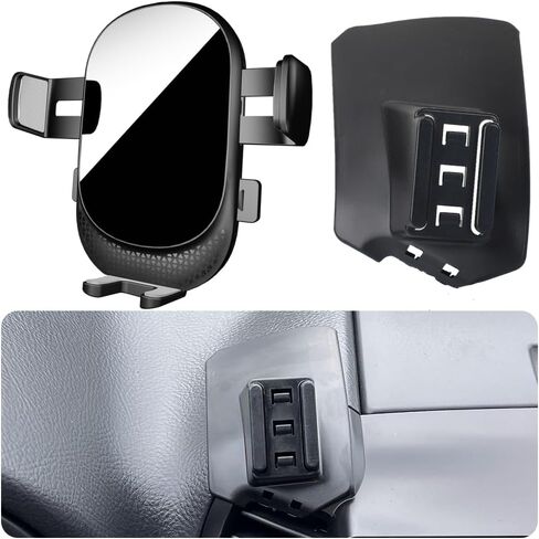 Car Phone Holder for Hyundai Santa Fe Auto Accessories [Only for 2019-2023 Santa Fe] [Auto Lock Hands Free Cell Phone Mount Car fits for iPhone & All Smartphones] in Saudi Arabia