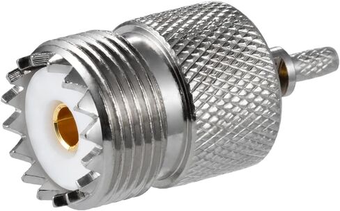 5 قطع SO-239 UHF أنثى موصلات 50 أوم SO239 أنثى جاك تجعيد RF موصل محوري محول لRG174 RG316 كابل محوري منخفض الخسارة متوافق مع راديو هام in Kuwait