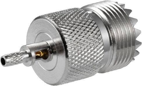 5 قطع SO-239 UHF أنثى موصلات 50 أوم SO239 أنثى جاك تجعيد RF موصل محوري محول لRG174 RG316 كابل محوري منخفض الخسارة متوافق مع راديو هام in Kuwait