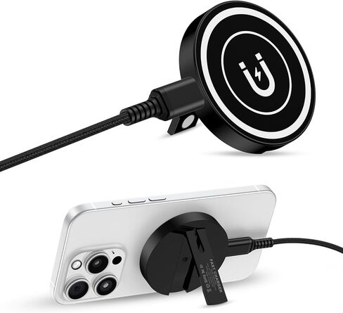 شاحن لاسلكي سريع لهاتف Samsung Android لوحة شحن لهاتف Samsung Galaxy S24 Ultra/S23/S22/S21/S10، شاحن لاسلكي مغناطيسي Magsafe مسند لهاتف iPhone 15 Pro Max Plus/14/13/12 in Kuwait