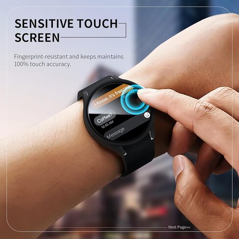 Screen Protector Compatible with Samsung Galaxy Watch 7 40mm, 【5+5 Pack】 HD Tempered Glass Protective Film and Hard PC Bumper Case for Samsung Galaxy Watch 7, Face Cover for Samsung Watch 7 40mm in Kuwait
