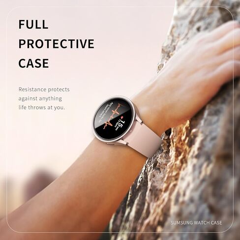 Screen Protector Compatible with Samsung Galaxy Watch 7 40mm, 【5+5 Pack】 HD Tempered Glass Protective Film and Hard PC Bumper Case for Samsung Galaxy Watch 7, Face Cover for Samsung Watch 7 40mm in Kuwait