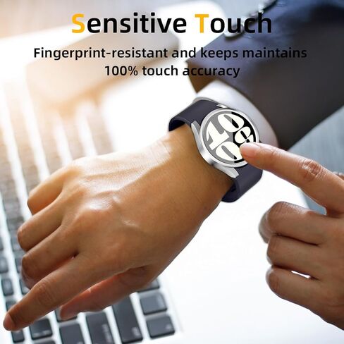 Screen Protector Compatible with Samsung Galaxy Watch 7 40mm, 【5+5 Pack】 HD Tempered Glass Protective Film and Hard PC Bumper Case for Samsung Galaxy Watch 7, Face Cover for Samsung Watch 7 40mm in Saudi Arabia