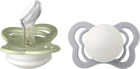 Bibs Couture Silicone Pacifier Twin Pack, Size 1, Sage/Cloud Night in Saudi Arabia