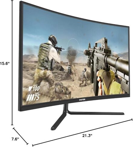شاشة الألعاب المنحنية Viotek GNV27CB 165 هرتز مقاس 27 بوصة | 1920x1080p مع تباين 3,000:1 | فري سينك | 1x DP، 1x HDMI، مكبرات الصوت | فيسا | 3 سنوات صفر بكسل ميت in Kuwait