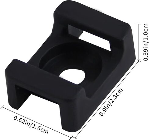 100PCS Cable Tie Mounts, Zip Tie Mounts with 5mm Screw Holes, Wire Holder for Zip Tie Mounts, Permanently Anchor to Wall, Desk or Baseboard in Saudi Arabia