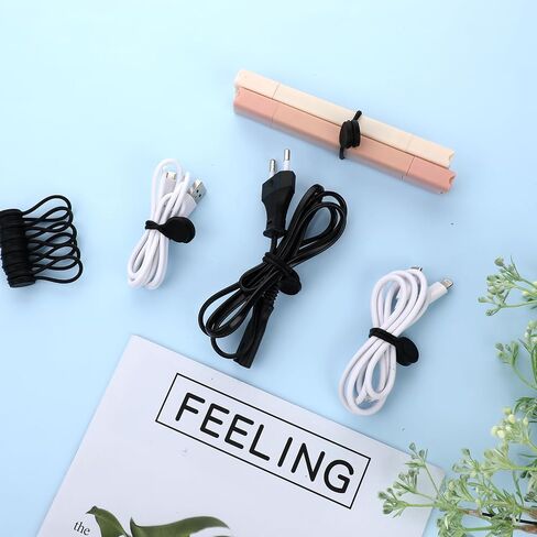 Giantree Magnetic Cable Ties, 10 Pack Reusable Silicone Magnetic Cord Twist Ties, Magnet Strap Ties for Charging Wire Organizer Earphone Cords Wrap Fridge Magnets Storage or Travel(Multicolor) in Saudi Arabia