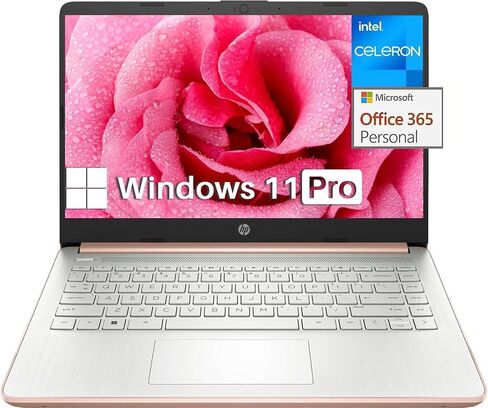كمبيوتر محمول HP أحدث مقاس 14 بوصة للأعمال الطلابية، Intel Quad-Core N4120، ذاكرة الوصول العشوائي 16 جيجابايت، تخزين 320 جيجابايت (64 جيجابايت eMMC + 256 جيجابايت Micro SD)، Microsoft 365 لمدة عام، Windows 11 Pro، سلسلة Stream، كاميرا ويب، WiFi، خفيف للغا in Saudi Arabia