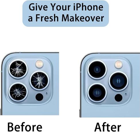 Rear Back Camera Glass Lens Cover Pre-Installed Adhesive, 2-Pack Replacement for iPhone 14 Pro and 14 Pro Max in Saudi Arabia