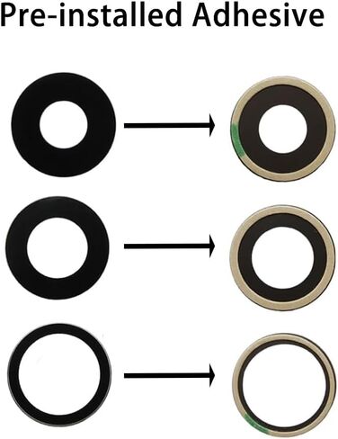 Rear Back Camera Glass Lens Cover Pre-Installed Adhesive, 2-Pack Replacement for iPhone 14 Pro and 14 Pro Max in Saudi Arabia