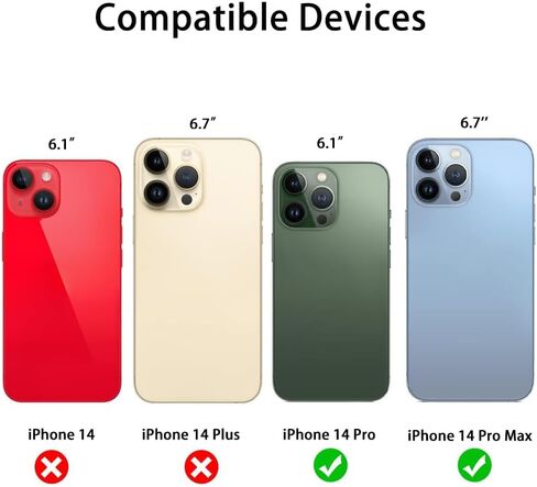 Rear Back Camera Glass Lens Cover Pre-Installed Adhesive, 2-Pack Replacement for iPhone 14 Pro and 14 Pro Max in Saudi Arabia