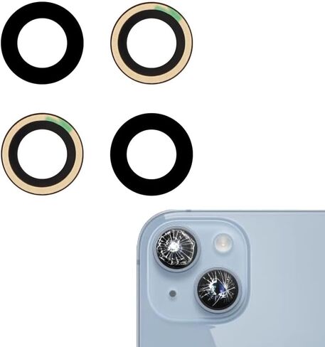 Rear Back Camera Glass Lens Cover Pre-Installed Adhesive, 2-Pack Replacement for iPhone 14 Pro and 14 Pro Max in Saudi Arabia