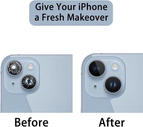 Rear Back Camera Glass Lens Cover Pre-Installed Adhesive, 2-Pack Replacement for iPhone 14 Pro and 14 Pro Max in Saudi Arabia