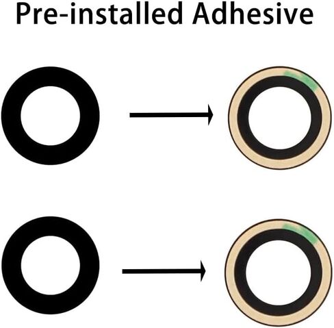 Rear Back Camera Glass Lens Cover Pre-Installed Adhesive, 2-Pack Replacement for iPhone 14 Pro and 14 Pro Max in Saudi Arabia