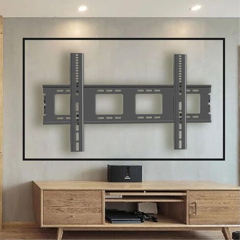 Fixed TV Wall Mount for 50-120＂LED LCD OLED Flat Curved Screen TVs, Low Profile TV Mount VESA Up to 900x600mm Weight Capacity 275lbs, 80 85 90 95 100 Inch Low Profile Wall Mount TV Bracket in Kuwait