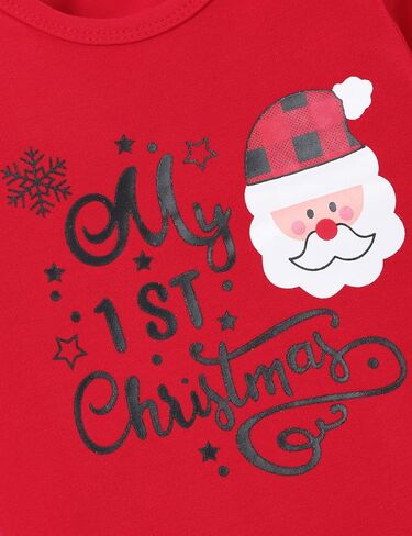 My First Christmas Newborn Baby Girls Clothes Romper Top Bow Tutu Skirt with Headband Dress Outfit Set in Saudi Arabia