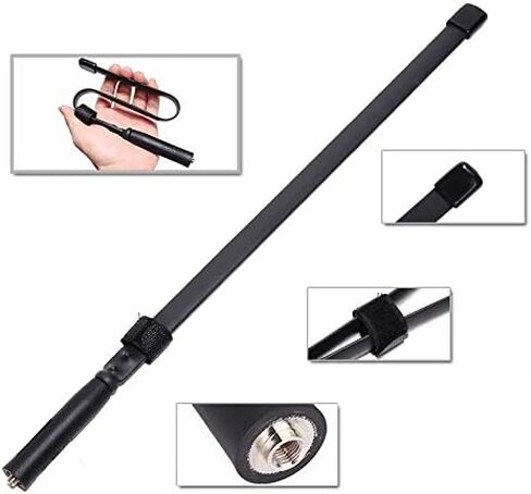 ABBREE SMA-Male Dual Band 144/430Mhz Foldable Tactical Antenna for Yaesu FT-70DR,FT-2DR/3DR,FT-270R Wouxun TYT MD-380 Two Way Radio in Kuwait