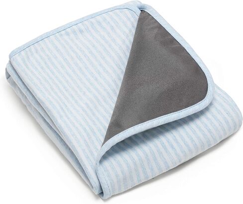 Anti-Radiation Baby Blanket 30" x 35" Protective Belly Pregnancy Baby New Born Blanket 5G EMF Protection Blanket Anti-Radiation Pregnancy Protection, 100% Organic Cotton (Blue Strips) in Saudi Arabia