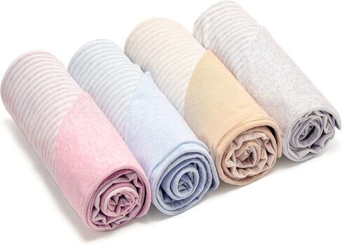 Anti-Radiation Baby Blanket 30" x 35" Protective Belly Pregnancy Baby New Born Blanket 5G EMF Protection Blanket Anti-Radiation Pregnancy Protection, 100% Organic Cotton (Blue Strips) in Saudi Arabia