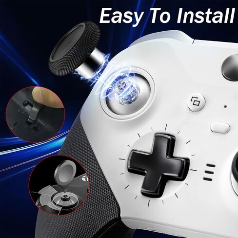 13 in 1 Elite Controller Paddles for Xbox Elite Series 2 Core Controllers Component Set with 6 Metal Thumbsticks & Tool, 2 D-Pads, 4 Paddles for Xbox Elite Series 2 (Black) Type-C Convertor in Saudi Arabia