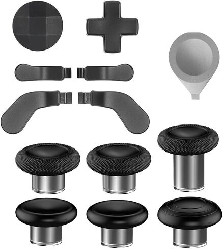 13 in 1 Elite Controller Paddles for Xbox Elite Series 2 Core Controllers Component Set with 6 Metal Thumbsticks & Tool, 2 D-Pads, 4 Paddles for Xbox Elite Series 2 (Black) Type-C Convertor in Saudi Arabia